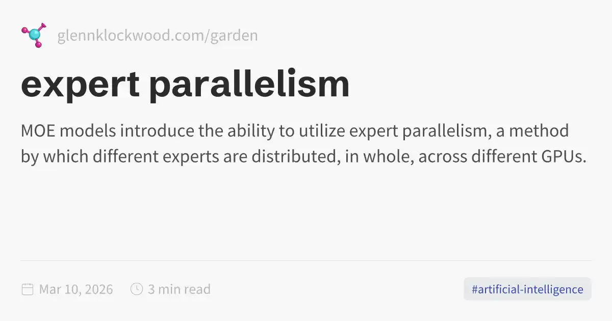 expert parallelism